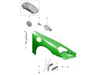 Voorspoiler, gegrond. Porsche 981 Boxster / Cayman 2012-16 - 98150303100GRV, 98150303200GRV