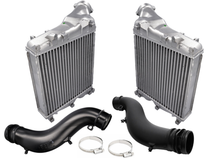 Kit de intercooler y tuberías para radiador delantero. Porsche 957 / 958 Cayenne Turbo 4.8L - 95511063901, 95511064001, 95511062301, 95511062410
