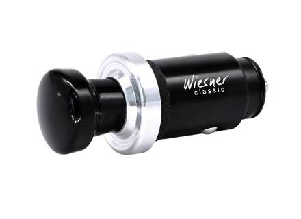 Adaptador de encendedor de cigarrillos a puerto USB-A y USB-C. Porsche 356 6v / 356 12v - 356 70022A, 356 70022, 90161380100 - USB 356 AC BL, USB 356 AC BE