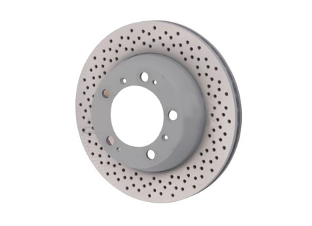 后制动盘转子，钻孔一体式，299x24mm。保时捷 996 / 997（原厂零件编号 99635240104） - 99635240103, 99635240104, 99635240105 - PRX39961