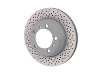 Brake disc rotor, Rear, drilled monoblock, 299x24mm. Porsche 996 / 997 (OE Part No 99635240104) - 99635240103, 99635240104, 99635240105 - PRX39961 Brake disc rotor, Rear, drilled monoblock, 299x24mm. Porsche 996 / 997 (OE Part No 99635240104) - 99635240103, 99635240104, 99635240105 - PRX39961