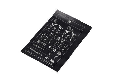 Decalcomania della pressione dei pneumatici. Porsche 991.2 Carrera 4 / Carrera 4S - 99170128703