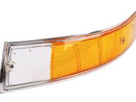 带镀铬边框的前转向灯透镜。适用于保时捷 911 / 912 1965-73 年款。 - 91163192103, 90163190303, 91163192203, 90163190403