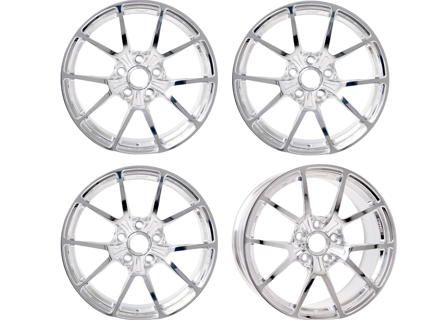 Titan 7 Forged T-P5 Split 5 Spoke Alloy Wheel Set 18' Polished Clear. Porsche  987 / 981 / 718 - TP501890048513071PC, TP501810035513071PC