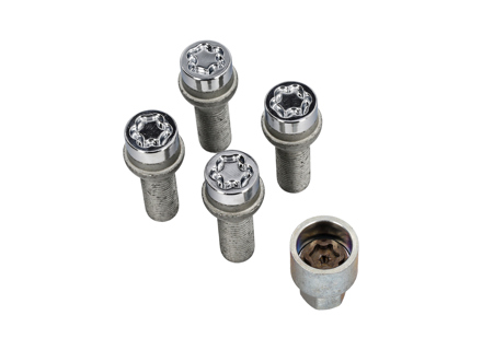Locking wheel bolt kit for Porsche M14 x 1.5 - 28020, 28032, 28025, 28017, 28042, 28043, 28014