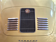 Rivestimento del cofano motore in alluminio con feritoie in stile GT. Porsche 356 Cabrio - 64451200126