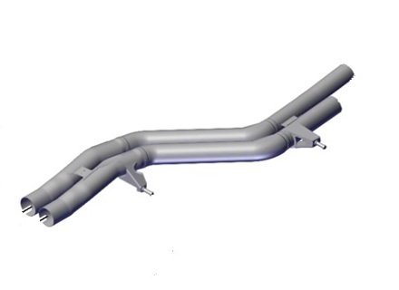 中央排气消声器/消音器。保时捷 9YB Cayenne turbo E-Hybrid GT Coupe - 9Y3253088F, 9Y3253088