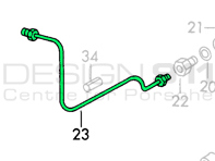 Da pompa freno a pinza anteriore Tubo flessibile flessibile del freno, SINISTRA. Porsche 911 68-76 con guida a sinistra - 90135561900, 90135561901, 90135561902 Da pompa freno a pinza anteriore Tubo flessibile flessibile del freno, SINISTRA. Porsche 911 68-76 con guida a sinistra - 90135561900, 90135561901, 90135561902