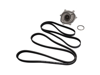 Kit pompe à eau, courroie et thermostat. Porsche 991.1 Carrera 2S / Carrera 4S - 0PB121035A, 9A110221800, 0PB903137A, 9A110222602, 9A110622603, 9A712111000, 9A110655900, 0PB121688