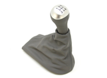 Gearshift leather in graphite grey with alloy grip. Porsche 986 Boxster - 98642498105C50, 98642498105