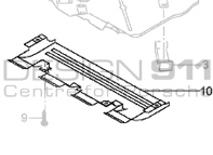 Condotto dell'aria del paraurti anteriore / sotto il vassoio. Porsche 996TurboX50 - 99657596100