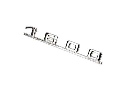Rear badge '1600', Silver colour. Porsche 356 - 64455931200