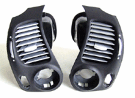 Air Vent Arctic Silver. Porsche 996 - 00004480216A11, 00004480216G11, 00004480216C51, 00004480216M31, 00004480216S31