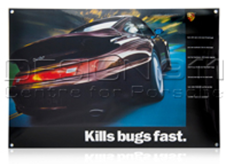 Enamel Plate Porsche Classic 993 Turbo 'Kills bugs fast“ - PCG00099310