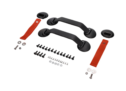 RS door panel hardware kit, Red. Porsche 911/930/964/993 - 964555830YW, 96455503X00, 28041121025, 964555251008YR