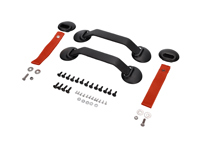RS door panel hardware kit, Red. Porsche 911/930/964/993 - 964555830YW, 96455503X00, 28041121025, 964555251008YR
