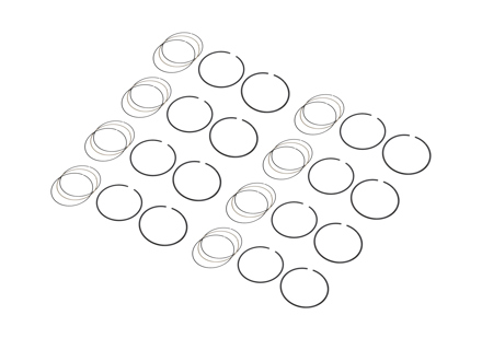 Piston ring set. Porsche 997 3.8L - 197837098, 3903MS-112
