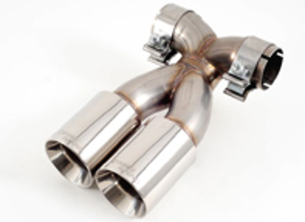AWE Exhaust tail pipe set, Polished silver for Porsche 987 Cayman/S, Boxster/S - 3010-22014, 3010-11036, 3010-22014