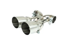 Fabspeed Maxflo True X-Pipe With Dual Tips, Single Wall Brushed Stainless Steel. Porsche 987.2 Boxster / Cayman, Cayman R, Spyder (2009-2012) - 98711198130, 98711125831, 98711125860 - FS.POR.9872.DLTBR