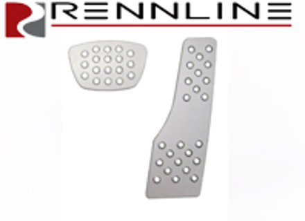 Rennline Aluminium 2 Piece Pedal Set Perforated. Porsche 944/996/997/986/987/Cayman/991/Panamera TIPTRONIC - P4522, P45.22