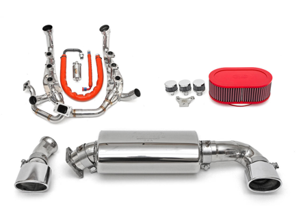 Ultimate Performance Package - Dual Outlet Muffler, Sports Headers & Air Intake System - for Porsche 964 Turbo (965) 1991-1994 - 93021103302, 93011116905, 93011116907, 93011100306, 96411104605, 93011303810, 93011303820, 93011303830, 93011125201, 93011125103, 93011018502, 93011002007 - FSPOR964TSPKG, FS.POR.964T.SPKG