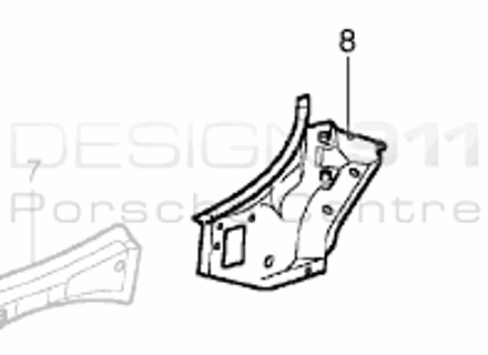 Rear 1/4 Inner Panel Cabrio. Porsche 996 C2 / C4 - 99650216100GRV, 99650216200GRV