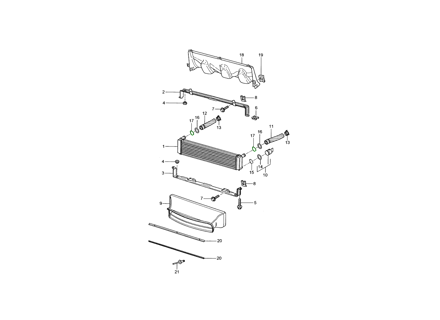 Retaining Spring for Centre Radiator Hoses. Porsche 996 Turbo & GT2 / 997 GT2 & GT2 RS - 99610680217