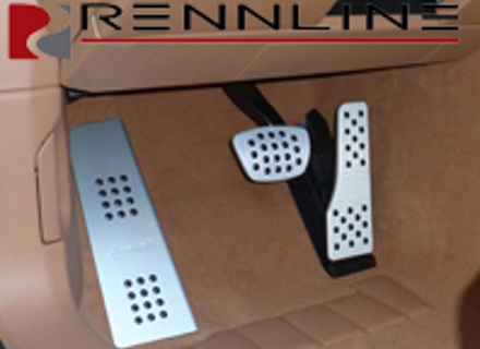 Rennline aluminium 3-delige pedaalset met rubberen grip. Porsche Panamera PDK - P7162102, P71.62.102