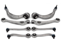 Front suspension control arm kit (8pcs) complete. Porsche Macan - 8K0407506P, 8K0407505P, 9A740769403, 9A740769303, 8K0407509, 8K0407510, 8K0407151, 8K0407152