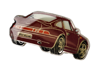 Spilla Spilla 'Porsche 911 Turbo' Rosso rubino