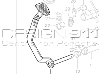 Clutch Pedal. Porsche 964 1991 RHD - 96442307801
