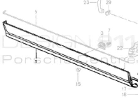 Side Sill. Porsche 964 Turbo - 96555919401G2X, 96555919301G2X, 96555919403G2X, 96555919402G2X, 96555919302G2X, 96555919303G2X