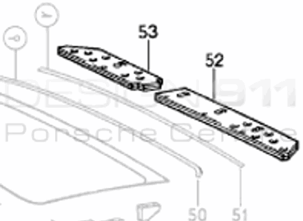 Sunroof Cover. Porsche 911 / 964 - 91156402501, 91156402600