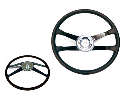Lederen stuurwiel 390 mm. Porsche 911/912/914 65-73 / 356B/C - 90134708110 - 9340000