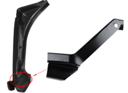 Türscharniersäule (A-Säule) Reparaturstück. Porsche 911 / 964 / 993 - 91150103900, 91150103902, 91150104000, 91150104002, 1681901080, 1681901070, 591035-2, 591036-2, 91150103900, 91150104000, 91150103902, 91150104002, 99350203900GRV, 99350204000GRV - 1681901070, 1681901080