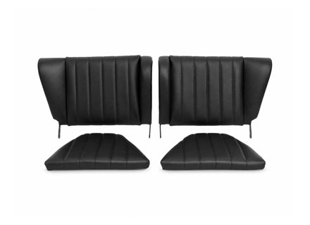 Rear Seat Set, Black Leather or Leatherette. Porsche 911 / 912 F-Model 1965–73