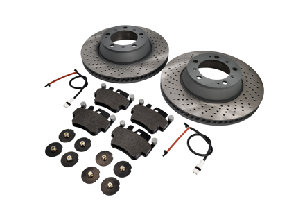 REAR Brake Pads and Brake Disc Package. Porsche 996 GT3 2003>> Sebro - 9975140990, 99735141090, 99635194800, 99761267700, 99635208602