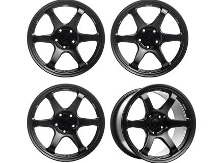 Titan 7 Forged T-D6E 6 Spoke Alloy Wheel Set 18' Machine Black. Porsche 987 / 981 / 718 - TD6E1890048513071MB, TD6E1810035513071MB