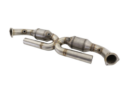 Exhaust Catalytic Converter 200 Cells Race X-Pipes DesignTek for Porsche 996 - 99611302154, 99611302157, 99611302156, 99611302254, 99611302257, 99611302256, 99611302152, 99611302155, 99611302159, 99611302252, 99611302255, 99611302259, 99611302258, 99611302260, 99611302158, 99611302160