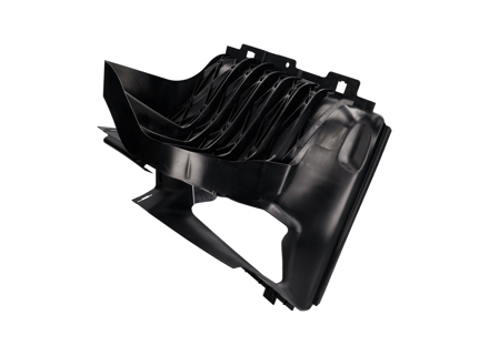 Guida dell'aria per condensatori dell'aria condizionata, nero opaco. Porsche 9J1.1 / 9J1.2 Taycan 2020>> - 9J112133, 9J1121333A, 9J1121334A, 9J1121333AOK1, 9J1121334AOK1