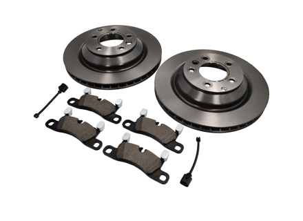 后刹车片和刹车盘套件 正品。保时捷 958 Cayenne V6 GTS - 95835240150, 95835293950, 95861236550