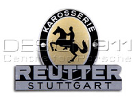 Reutter Badge, 1953 to 1955. Porsche 356 - PSP72300200, PCG72300200 Reutter Badge, 1953 to 1955. Porsche 356 - PSP72300200, PCG72300200