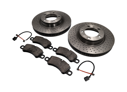 FRONT Brake Pads and Brake Disc Package Porsche 718 S Brembo - 9P1698151B, 9P1615301A, 9P1615302A, 99160916500