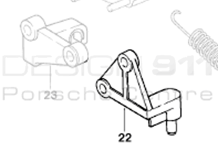 Koppeling Lager Beugel. Porsche 930Turbo - 93011661106