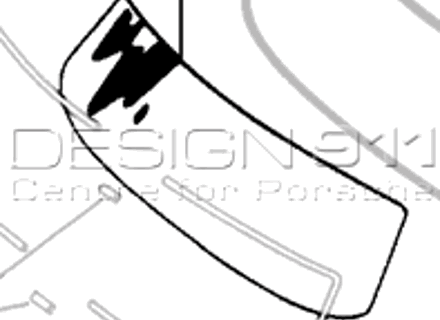 Front Windscreen Green Tint. Porsche 356B (T6) / 356C COUPE