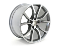 Rear 21-inch Exclusive Design Alloy Wheel in Platinum Silver. Porsche 9YA Cayenne - 9Y3601025ADOU7, 9Y3601025AD Rear 21-inch Exclusive Design Alloy Wheel in Platinum Silver. Porsche 9YA Cayenne - 9Y3601025ADOU7, 9Y3601025AD