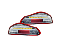 后部 LED 指示灯，红色轮廓/透明灯罩。保时捷 986 Boxster - 98663144504, 98663144604, 00004490067 - EU-74-BOX-R-15