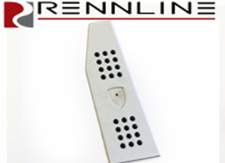 Rennline Dead Pedal with Porsche Dome Decal Crest Rubber Grip. Porsche 996/986/997/987/Cayman - P59D, P59, WAP10706614