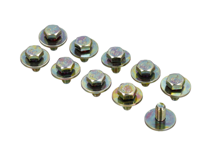 Set of 10 Bolts - M6x12 - for Engine Tinware (Fan Shroud & Cover). Porsche 911 / 964 / 993 Carrera & Turbo 1978-1998 - 99907503902, 99907503901, 9990750390C, 99914300408, 99914300401 - 1504, JG.750.39