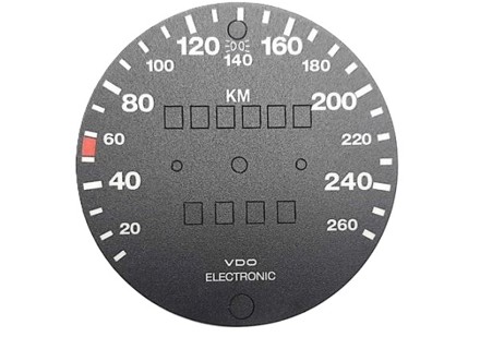 Échelle de vitesse pour la conversion des miles en km/h. Porsche 911 1984-89 - 93064150800 - 911886-031